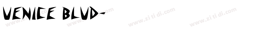 Venice Blvd字体转换